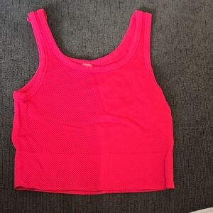 Vibrant Pink Ribbed Tank Top Size Small/Medium